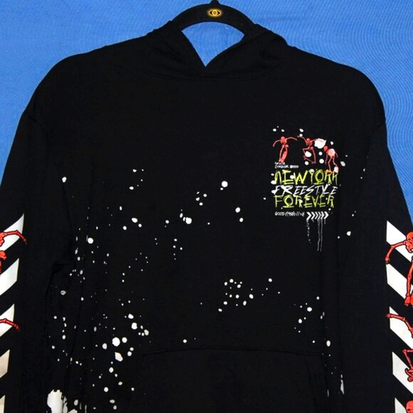 Fresh Laundry Paint Splatter Graphic Hoodie L - Picture 3 of 12